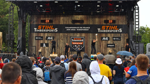 Les championnats de France Stihl Timbersports ont battu leur plein sur le salon Euroforest les 23 et 24 juin 2023. Les championnats de France Stihl Timbersports ont battu leur plein sur le salon Euroforest les 23 et 24 juin 2023.