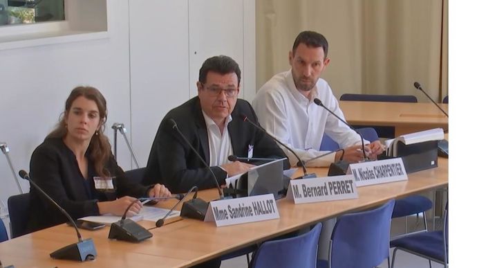 Sandrine Hallot, directrice du pôle produits, marché et services à la FNA, Bernard Perret et Nicolas Charpentier, à la tête des négoces éponymes, ont été interrogés mardi 10 octobre par les députés Dominique Potier et Frédéric Descrozaille.