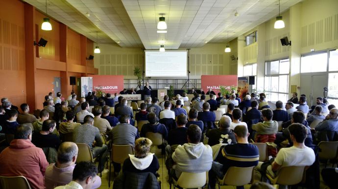 Pour la première fois, les adhérents des différentes OP de la coopérative Maïsadour ont été rassemblés le temps d'une journée, mercredi 8 novembre à Tartas (Landes).