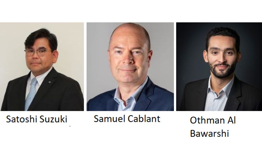 De g. à d. : Satoshi Suzuki, Samuel Cablant et Othman Al Bawarshi.
