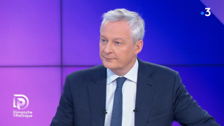 Bruno Le Maire était l'invité de « Dimanche en politique » le 7 janvier 2024 sur France 3. Bruno Le Maire était l'invité de « Dimanche en politique » le 7 janvier 2024 sur France 3.