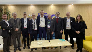 De gauche à droite : Laurent Damiens (directeur général adjoint du Cniel), Olivier Delamea, (directeur général de Savencia), Pascal Le Brun (président d'Eurial), Thierry Roquefeuil (président du Cniel), Piercristiano Brazzale, (président de la Fédération internationale du lait), Damien Lacombe (président de Sodiaal), Fabrice Salamanca (Global VP public affairs chez Danone), Ludovic Blin (président de FIL France), Audrey Ashworth (Comexposium). De gauche à droite : Laurent Damiens (directeur général adjoint du Cniel), Olivier Delamea, (directeur général de Savencia), Pascal Le Brun (président d'Eurial), Thierry Roquefeuil (président du Cniel), Piercristiano Brazzale, (président de la Fédération internationale du lait), Damien Lacombe (président de Sodiaal), Fabrice Salamanca (Global VP public affairs chez Danone), Ludovic Blin (président de FIL France), Audrey Ashworth (Comexposium).