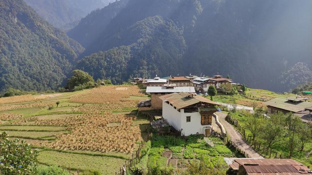 Au Bhoutan, l'agriculture de montagne, très majoritaire, côtoie quelques plaines fertiles.