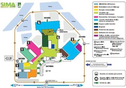 Plan du Salon international du machinisme agricole 2013