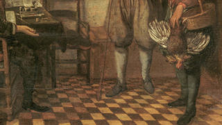 Le loyer du fermier, de Quirijn van Brekelenkam, 1660-1668 (détail). Le loyer du fermier, de Quirijn van Brekelenkam, 1660-1668 (détail).