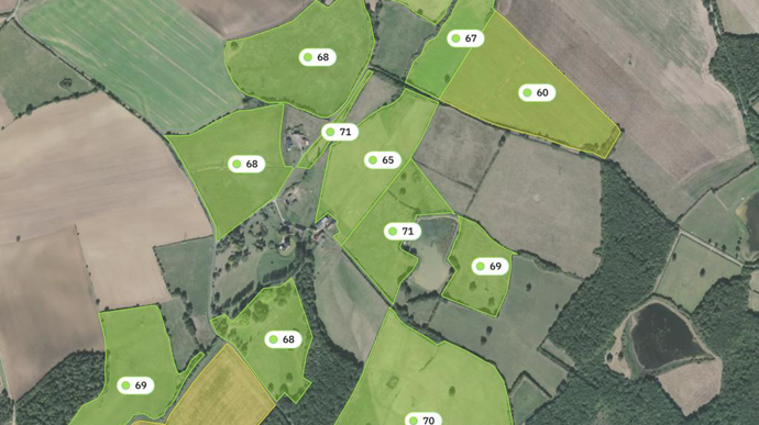 La plateforme Genesis évalue la santé des parcelles et établit leur performance en termes de biodiversité, de climat, d'eau et de fertilité.