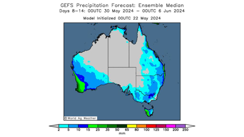 Des précipitations bénéfiques sont attendues en Australie au début du mois de juin.