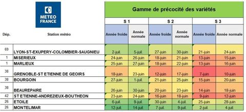 Date limite de semis du maïs fourrage selon le groupe de précocité de la variété pour atteindre la maturité récolte 32  de matière sèche plante entière avant le 10 octobre
