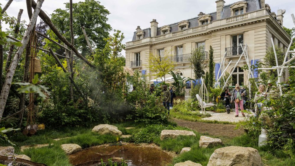 Un panorama bucolique devant la célèbre villa Windsor avec la réalisation « Délices du Périgord »,  du maître jardinier Franck Serra.
