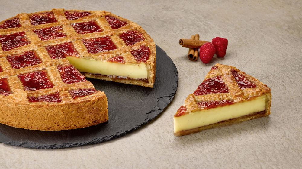 Flan pâtissier vanille Bourbon façon Linzer.