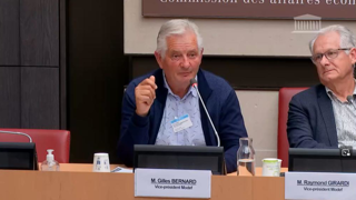 Gilles bernard et Raymond Girardi, vice-présidents du Modef, à l'Assemblée nationale le 25 septembre 2024.