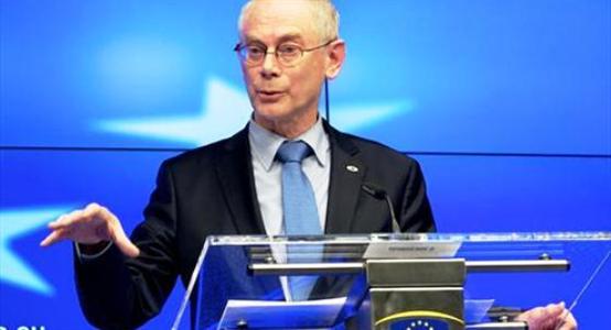 Herman Van Rompuy, président du Conseil européen à Bruxelles le 8 février 2013.