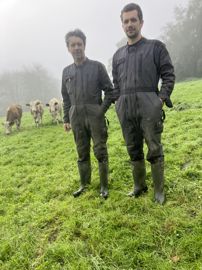 Philippe et Méliau Le Corre producteurs de lait bio dans le Morbihan