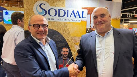 Jean-Michel Javelle, président de Sodiaal, et Didier Boussaroque, président d'Altitude.