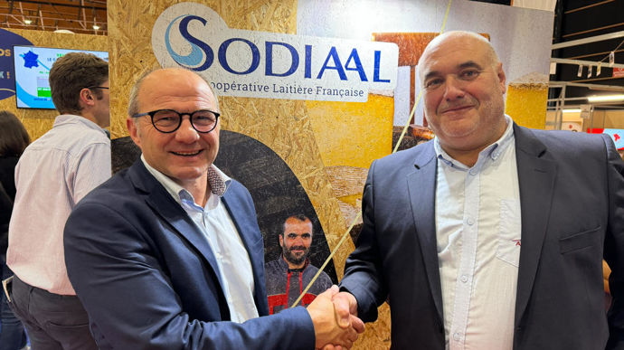 Jean-Michel Javelle, président de Sodiaal, et Didier Boussaroque, président d'Altitude.
