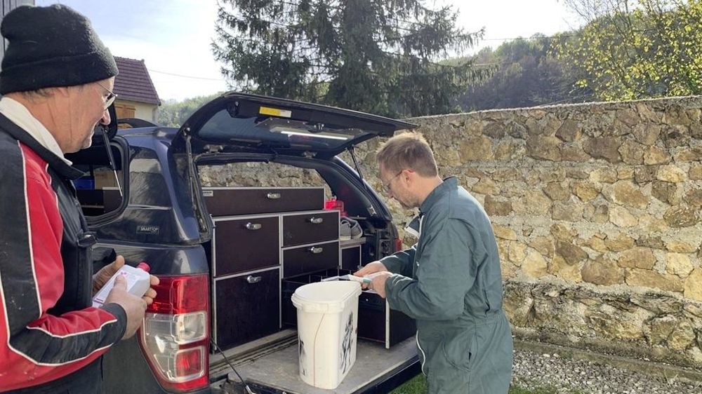 Coffre de voiture d'un vétérinaire