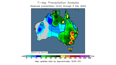 Les pluies viennent gêner les moissons en Australie. Les pluies viennent gêner les moissons en Australie.