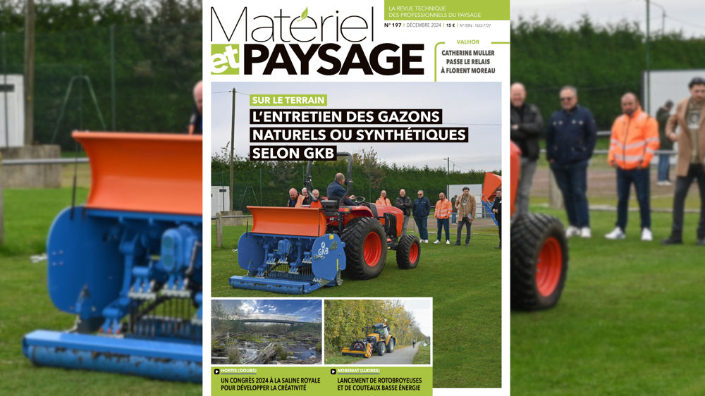 À la Une de Matériel et Paysage : l'entretrien des gazons sportifs avec GKB