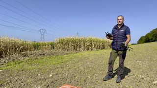 C'est avec un drone surmonté d'un module RTK que Yannick Henry réalise ses estimations de dégâts de sanglier. C'est avec un drone surmonté d'un module RTK que Yannick Henry réalise ses estimations de dégâts de sanglier.