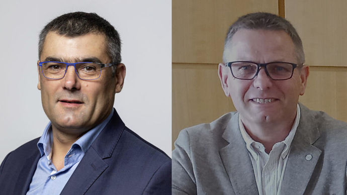 Daniel Peyraube, président de Maïsadour, et Christophe Congues, président d'Euralis.