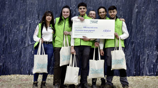 Laura, Anaïs, Aurélien, Gaël, Pierre et Romain. Malgré les difficultés rencontrées, l’équipe n’est pas rentrée bredouille.