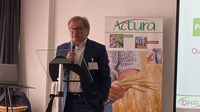 Eric Barbedette, directeur général d'Actura, lors de l'assemblée générale annuelle du groupe, vendredi 28 mars à Blois (Loir-et-Cher).