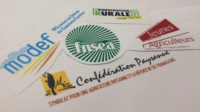 Les logos des différents syndicats agricoles en France
