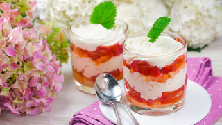 Rhubarbe en tiramisu. Rhubarbe en tiramisu.