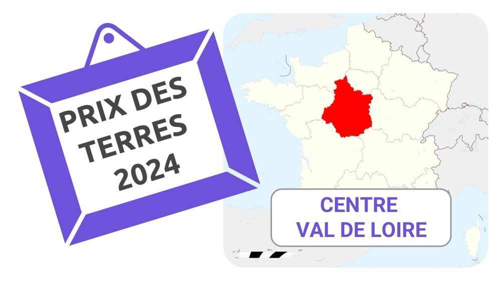 En Centre Val de Loire le prix des terres libres atteint 6 670 ha en 2024.