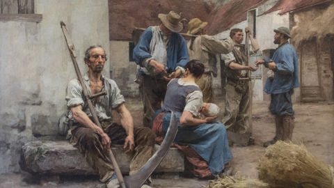 « La paye des moissonneurs » de Léon Lhermitte, 1882.