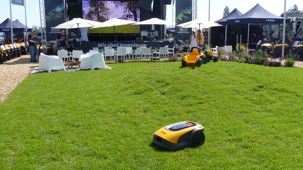 Le stand Stiga sur le dernier salon Demopark a permis au constructeur de présenter ses lancement sur le marché professionnels.