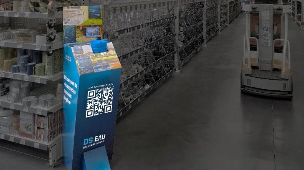 La Box DS Eau est une PLV pour aider les magasins à renseigner les clients sur les solutions de récupération d'eau.