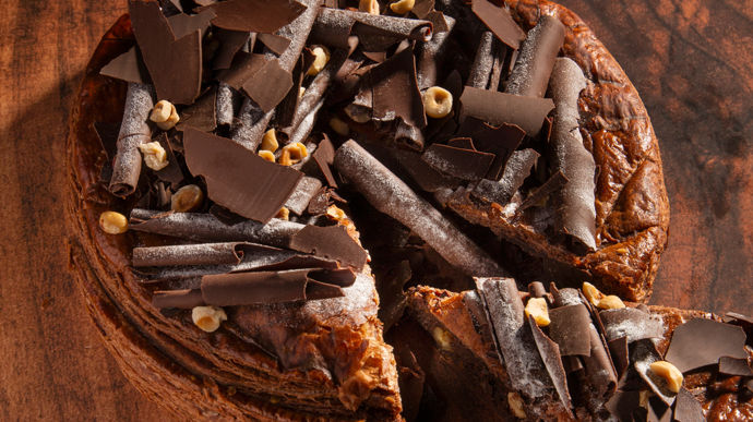 Galette des Rois façon brownie chocolat-noisette - Recette marque