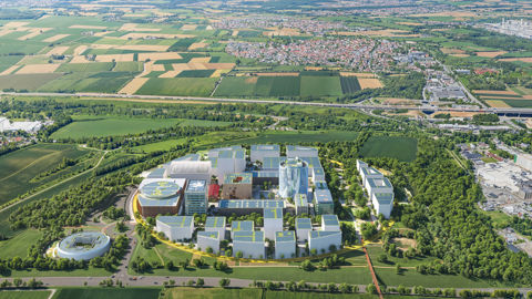 Avec ses édifices à l'architecture inovante, l'IPAI de Heilbronn veut devenir, à partir de 2027, un creuset pour le développement de l'intelligence artificielle. Avec ses édifices à l'architecture inovante, l'IPAI de Heilbronn veut devenir, à partir de 2027, un creuset pour le développement de l'intelligence artificielle.