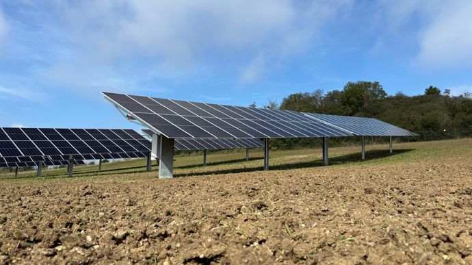 Un nouveau test de cohabitation entre grandes cultures et photovoltaïque