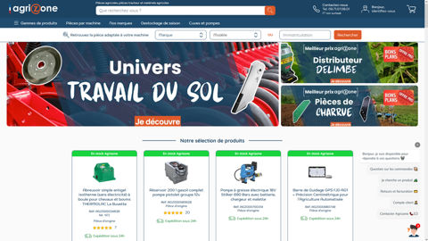 Agrizone référencie un large catalogue de pièces de rechange agricoles et de petits matériels. Agrizone référencie un large catalogue de pièces de rechange agricoles et de petits matériels.