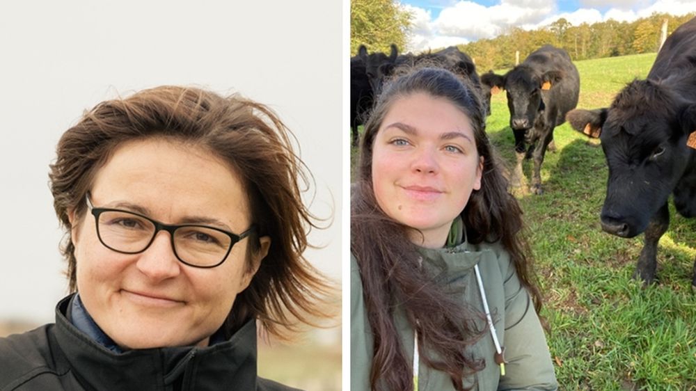 Delphine Cuvillier agricultrice et Célia Valax conjointe collaboratrice