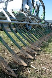Rampe d'épanage de lisier à patins