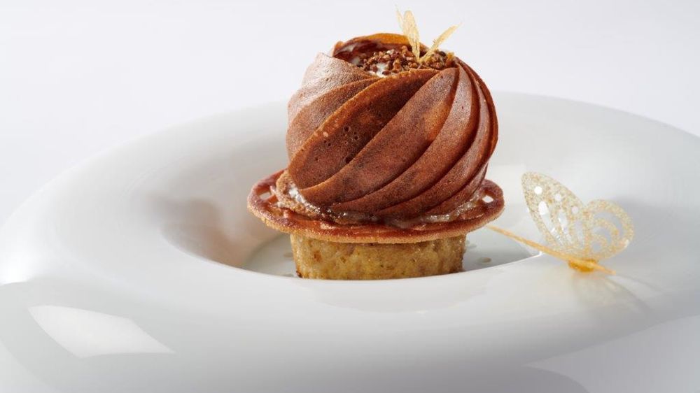 Un des desserts présenté par la France lors de la Coupe du monde de pâtisserie de 2023. Un des desserts présenté par la France lors de la Coupe du monde de pâtisserie de 2023.