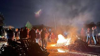 Manifestation de la Coordination rurale sur le site de transit d'animaux de Blanquefort