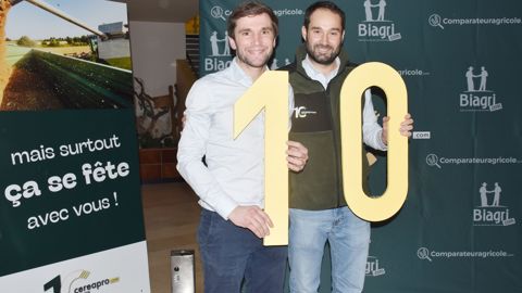 Pierre-Antoine Foreau et Vincent Guilhem de Pothuau, cofondateurs de Cereapro.com, mardi 16 décembre, à Châteaudun (Eure-et-Loir).