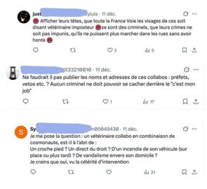 Menaces à l'encontre des vétérinaires sur la gestion de la crise de la dermatose bovine.