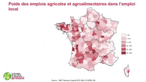 Poids de l'agroalimentaire dans les territoires