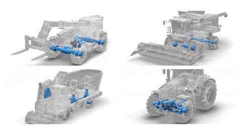 Les essieux et composants de Dana équipent une grande diversité d'engins agricoles et de manutention.