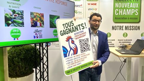 Gilles Bertrandias, président du Collectif Nouveaux Champs, a présenté le nouveau label « Tous gagnants » au salon de l'agriculture le jeudi 26 février 2026.