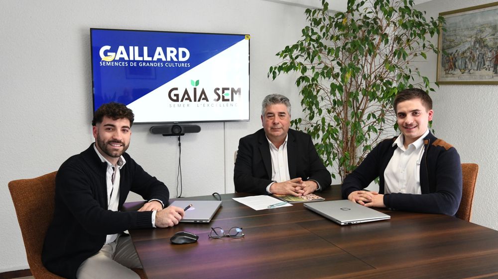 De gauche à droite : Pierre Gaillard, directeur opérationnel, Patrick Gaillard, directeur, et Louis Gaillard, responsable développement de l'entreprise familiale Gaillard.