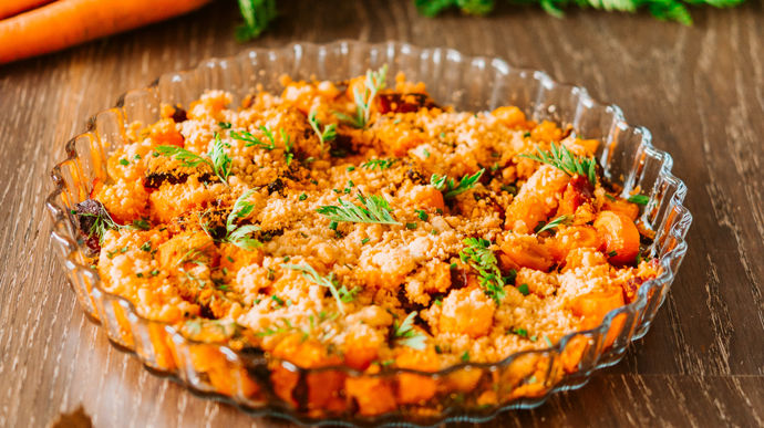Crumble salé de carottes et chorizo - Recettes