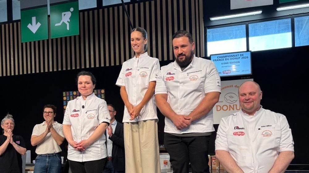 Le podium du quatrième Championnat de France du donut.