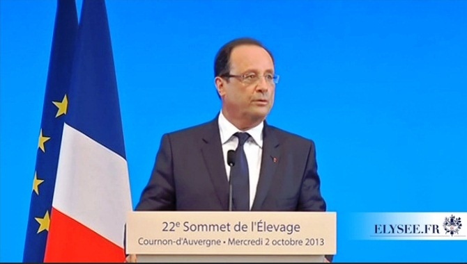 François Hollande annonce les choix de la France pour décliner la réforme de la Pac en 2015.