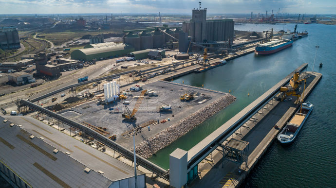 La darse accueillant le nouveau silo de Nord Céréales a été construite à l’été 2022.